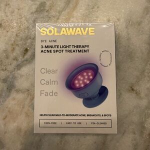 Solawave bye acne red and blue light device $89 new in box